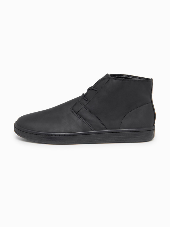 Ombre Clothing Muške čizme s visokim crevima i gumenom potplatom – crne V2 OM-FOCS-0162 Ombre Clothing