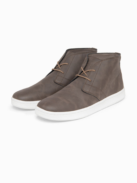 Ombre Clothing Muške čizme s visokim crevima i gumenom potplatom – tamno smeđe V4 OM-FOCS-0162 Ombre Clothing