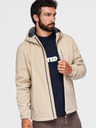 Ombre Clothing Muška jakna SOFTSHELL s fleece podstavom i kapuljačom – pješčana V4 OM-JANP-0292 Ombre Clothing
