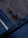 Ombre Clothing Muška jakna SOFTSHELL s fleece podstavom i kapuljačom – tamno plava V5 OM-JANP-0292 Ombre Clothing