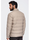 Ombre Clothing Muška prošivana košulja jakna s klasičnim ovratnikom – crna V1 OM-JALP-0256 Ombre Clothing