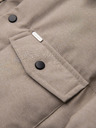 Ombre Clothing Muška prošivana košulja jakna s klasičnim ovratnikom – crna V1 OM-JALP-0256 Ombre Clothing