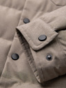Ombre Clothing Muška prošivana košulja jakna s klasičnim ovratnikom – crna V1 OM-JALP-0256 Ombre Clothing
