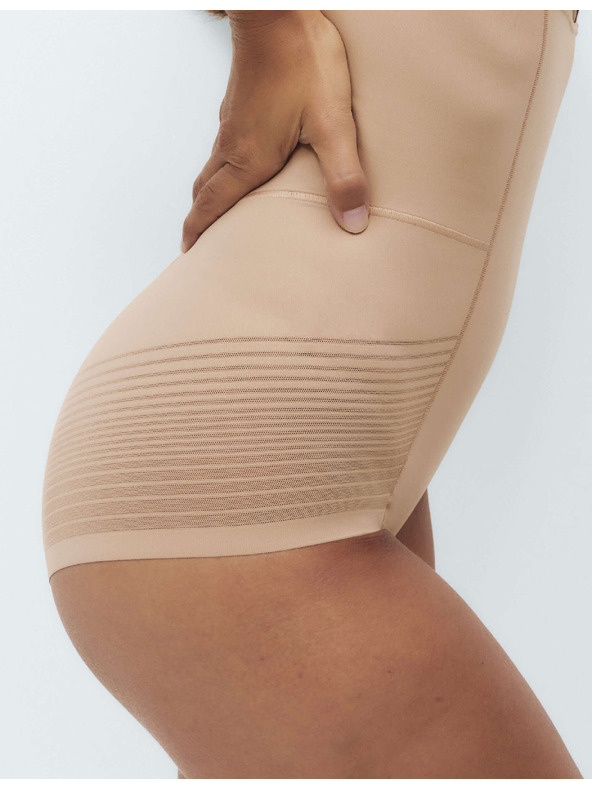 Marks & Spencer Nosite vlastiti grudnjak Body Marks & Spencer Beige Sheer Striped Reinforcement Body