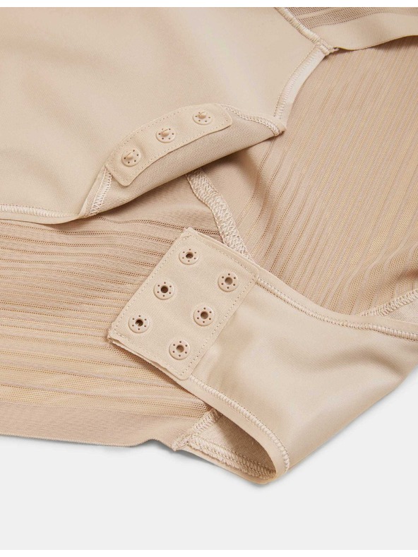 Marks & Spencer Nosite vlastiti grudnjak Body Marks & Spencer Beige Sheer Striped Reinforcement Body