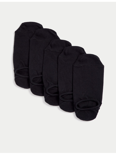 Marks & Spencer Trainer Liners™ kratke čarape s Cool & Fresh™ tehnologijom, 5 pari u pakiranju Marks & Spencer crne