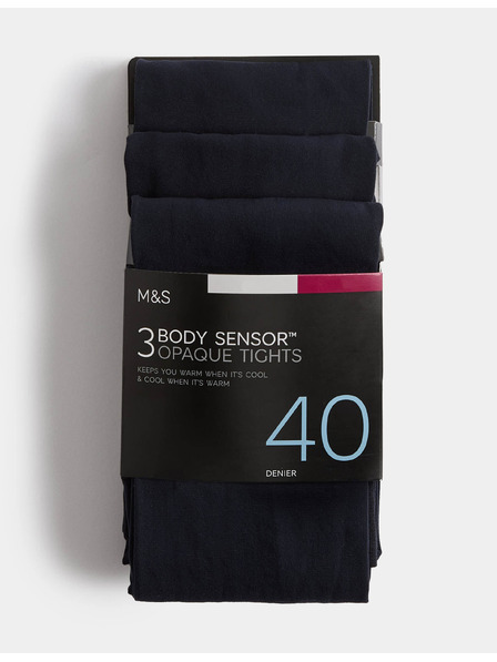 Marks & Spencer Tajice Body Sensor™, 40 DEN, 3 komada u pakiranju Marks & Spencer mornarsko plava