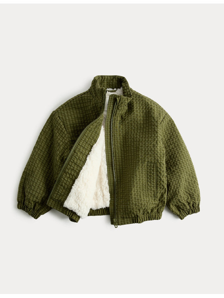 Marks & Spencer Karirana bomber jakna s podstavom od umjetne kože (2–8 godina) Marks & Spencer zelena