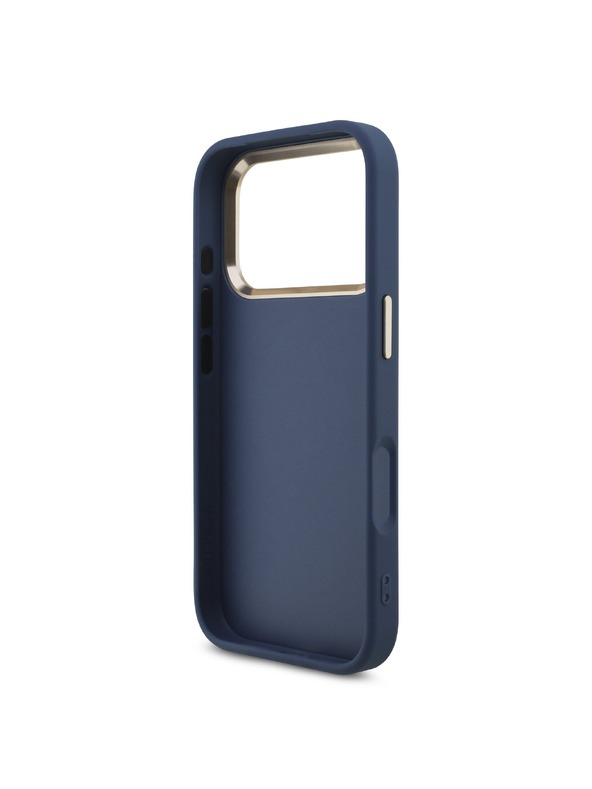 Guess Guess PU Leather 4G Metal Logo Gold Frame Stražnji Kućište za iPhone 18 Pro Blue
