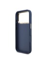 Guess Guess PU Leather 4G Metal Logo Gold Frame Stražnji Kućište za iPhone 18 Pro Blue