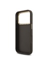 Guess Guess PU Leather 4G Metal Logo Gold Frame Stražnji Kućište za iPhone 18 Pro Brown