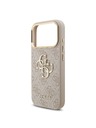 Guess Guess PU Leather 4G Metal Logo Gold Frame Stražnji Kućište za iPhone 18 Pro Pink