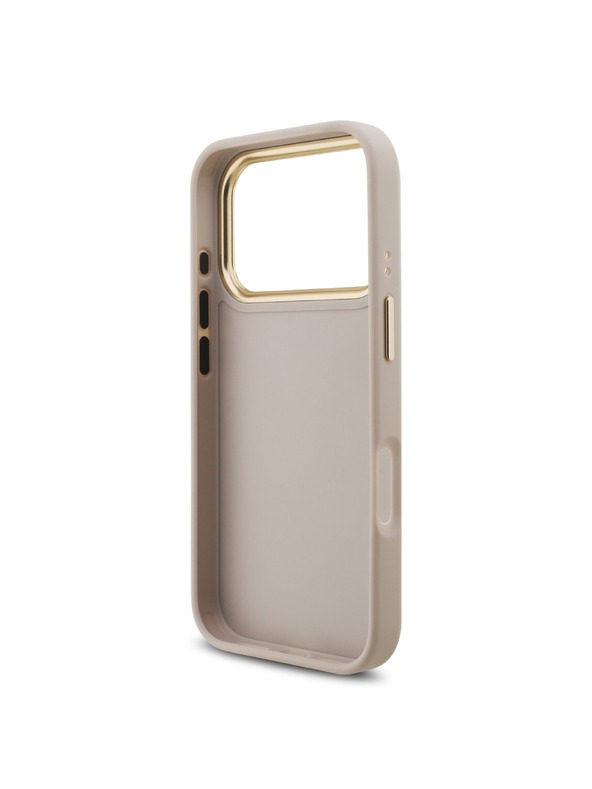 Guess Guess PU Leather 4G Metal Logo Gold Frame Stražnji Kućište za iPhone 18 Pro Pink