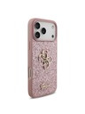 Guess Guess PU Fixed Glitter 4G Metal Logo Stražnji poklopac za iPhone 18 Pro Max Pink