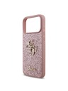 Guess Guess PU Fixed Glitter 4G Metal Logo Stražnji poklopac za iPhone 18 Pro Max Pink