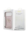 Guess Guess PU Fixed Glitter 4G Metal Logo Stražnji poklopac za iPhone 18 Pro Max Pink
