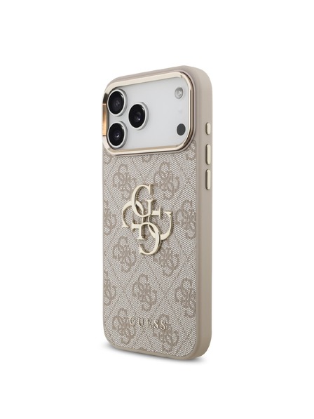 Guess Guess PU Leather 4G Metal Logo Gold Frame Stražnji poklopac za iPhone 18 Pro Max Pink
