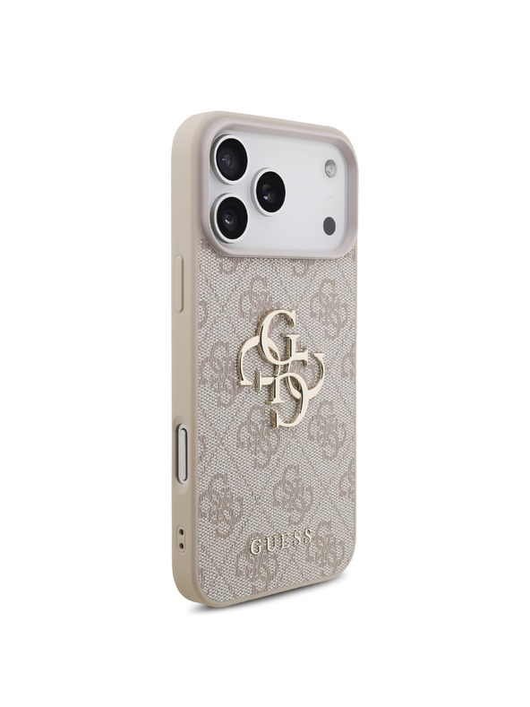 Guess Guess PU 4G Metal Logo Stražnji poklopac za iPhone 18 Pro Max Pink