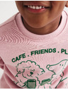 Marks & Spencer Dukserica s motivom Cafe Friends, s visokim udjelom pamuka (2–8 let) Marks & Spencer roza