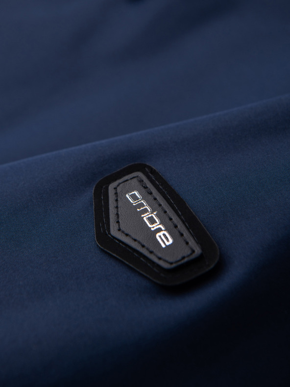 Ombre Clothing Muška laka prijelazna jakna na rajsferšlus s klasičnim ovratnikom – tamno plava V1 OM-JANP-0224 Ombre Clothing