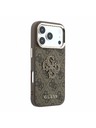 Guess Guess PU 4G Resin Metal Logo Stražnji Kućište za iPhone 18 Pro Brown