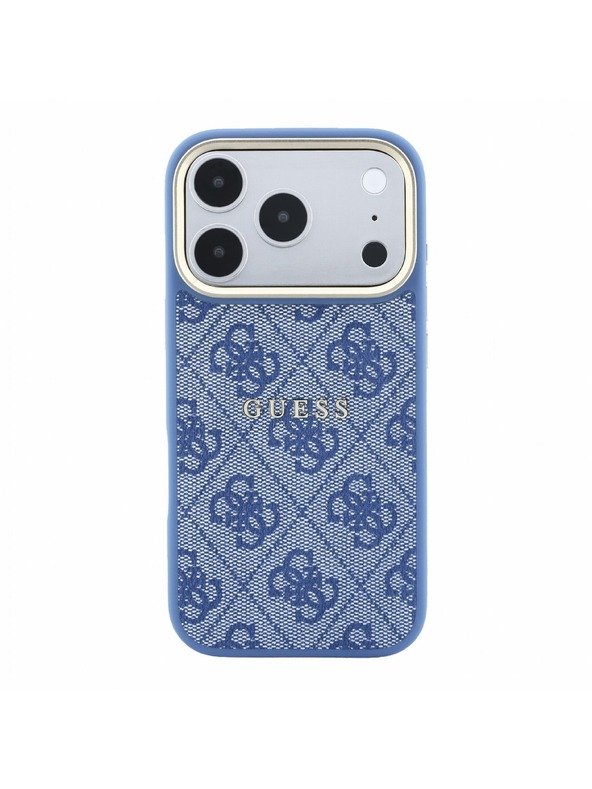 Guess Guess PU Leather 4G Gold Frame Embossed MagSafe Stražnji Kućište za iPhone 18 Pro Blue
