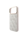 Guess Guess PU Leather 4G Gold Frame Embossed MagSafe Stražnji Kućište za iPhone 18 Pro Pink