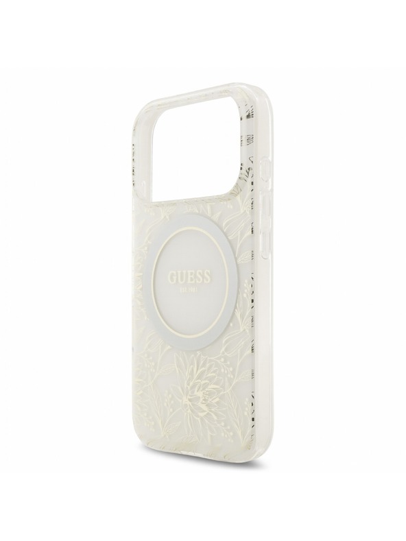 Guess Guess IML Flowers Allover Strap MagSafe Stražnji Kućište za iPhone 18 Pro White