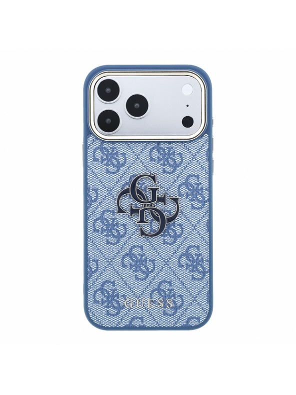 Guess Guess PU 4G Resin Metal Logo Stražnji Kućište za iPhone 18 Pro Blue