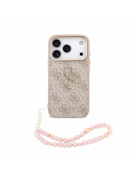 Guess Guess PU 4G Metal Logo Strap Stražnji Kućište za iPhone 18 Pro Pink