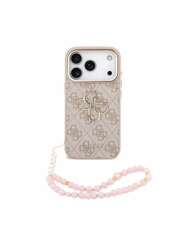 Guess Guess PU 4G Metal Logo Strap Stražnji Kućište za iPhone 18 Pro Pink