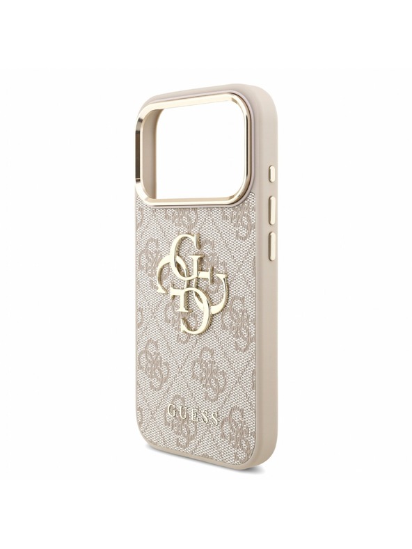 Guess Guess PU 4G Metal Logo Strap Stražnji Kućište za iPhone 18 Pro Pink