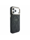 Guess Guess PU Leather 4G Gold Frame Embossed MagSafe Stražnji Kućište za iPhone 18 Pro Black