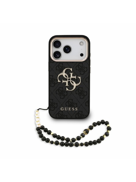 Guess Guess PU 4G Metal Logo Strap Stražnji Kućište za iPhone 18 Pro Black