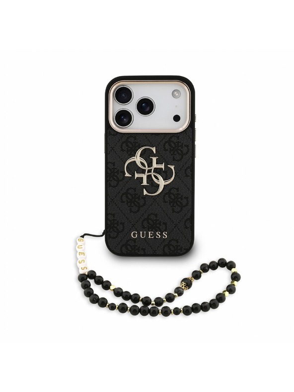Guess Guess PU 4G Metal Logo Strap Stražnji Kućište za iPhone 18 Pro Black