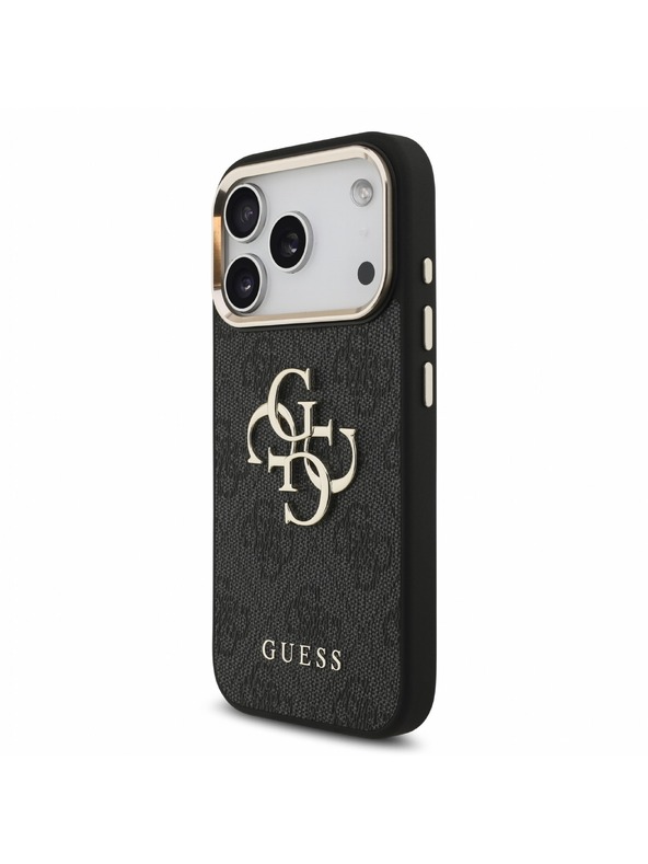Guess Guess PU 4G Metal Logo Strap Stražnji Kućište za iPhone 18 Pro Black