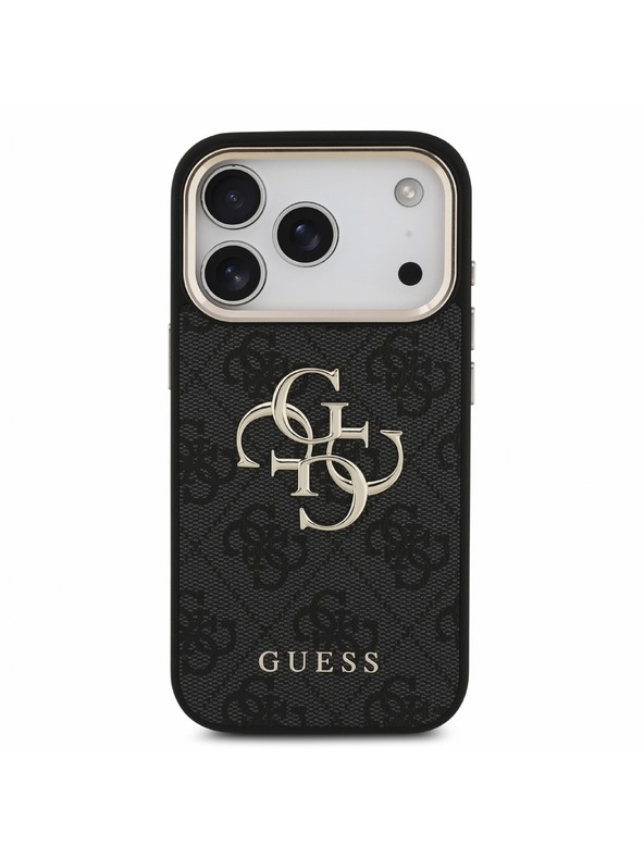 Guess Guess PU 4G Metal Logo Strap Stražnji Kućište za iPhone 18 Pro Black