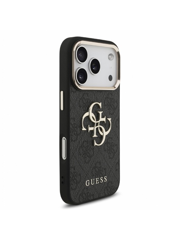 Guess Guess PU 4G Metal Logo Strap Stražnji Kućište za iPhone 18 Pro Black