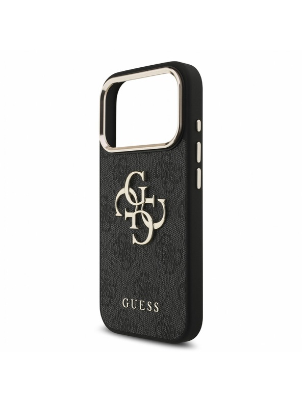 Guess Guess PU 4G Metal Logo Strap Stražnji Kućište za iPhone 18 Pro Black