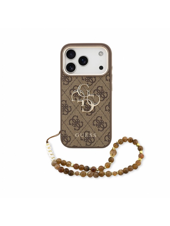 Guess Guess PU 4G Metal Logo Strap Stražnji Kućište za iPhone 18 Pro Brown