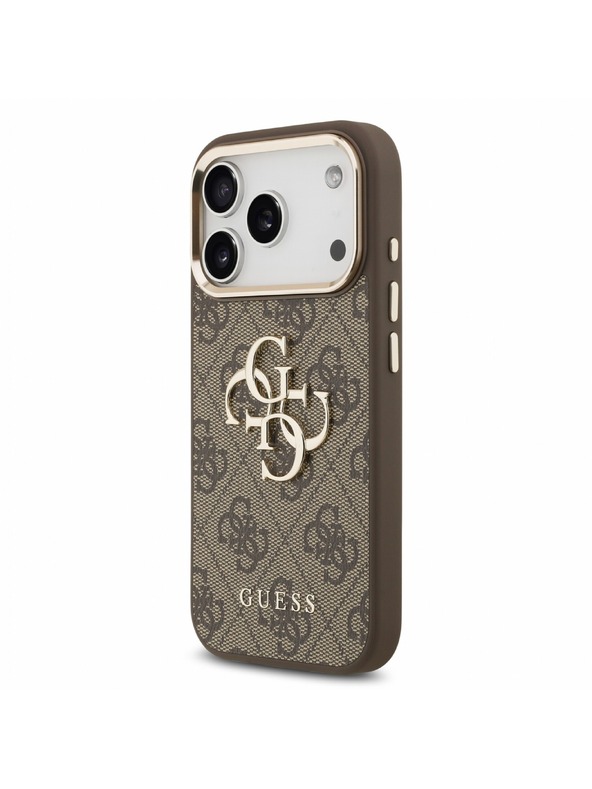 Guess Guess PU 4G Metal Logo Strap Stražnji Kućište za iPhone 18 Pro Brown