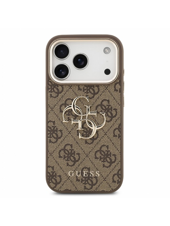 Guess Guess PU 4G Metal Logo Strap Stražnji Kućište za iPhone 18 Pro Brown