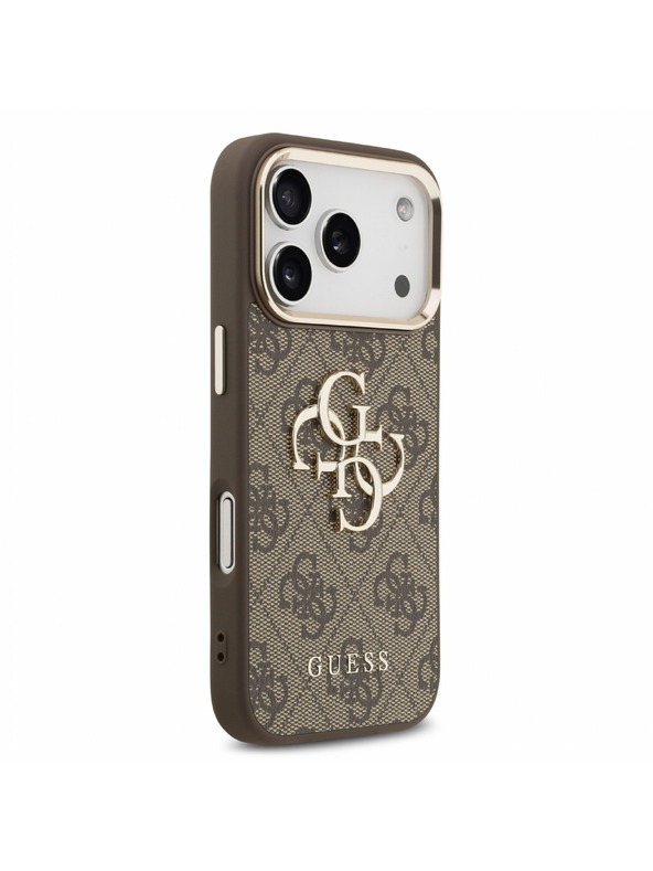 Guess Guess PU 4G Metal Logo Strap Stražnji Kućište za iPhone 18 Pro Brown