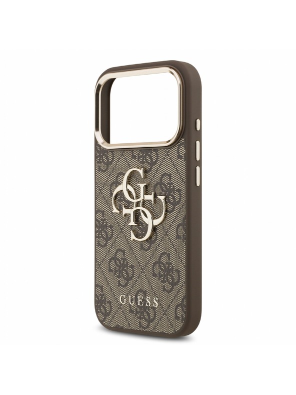 Guess Guess PU 4G Metal Logo Strap Stražnji Kućište za iPhone 18 Pro Brown