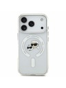 Karl Lagerfeld Karl Lagerfeld IML K&CH Heads Metal Frame MagSafe Stražnji poklopac za iPhone 18 Pro White