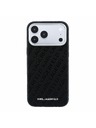 Karl Lagerfeld Karl Lagerfeld PU Grained Allover Semi Wrap Magsafe Stražnji poklopac za iPhone 18 Pro Black