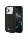 Lacoste Lacoste PVC Iconic Petit Pique Metal Logo MagSafe Stražnji poklopac za iPhone 18 Pro Black