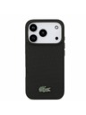 Lacoste Lacoste PVC Iconic Petit Pique Metal Logo MagSafe Stražnji poklopac za iPhone 18 Pro Black
