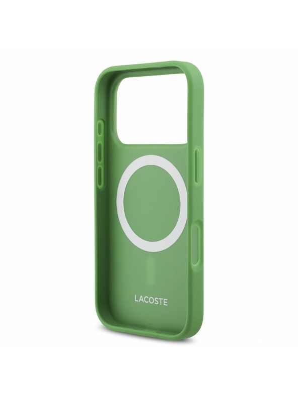 Lacoste Lacoste PVC Iconic Petit Pique Metal Logo MagSafe Stražnji poklopac za iPhone 18 Pro Estragon