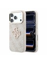 Guess Guess PU 4G Resin Metal Logo Stražnji poklopac za iPhone 18 Pro Max Pink